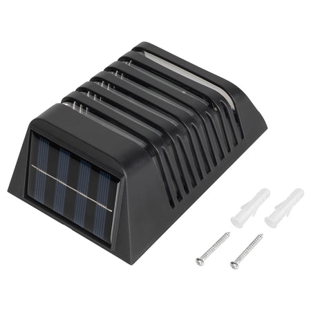 Set 2 lămpi solare de perete cu 4 LED și senzor de amurg Rebel ZAR0586