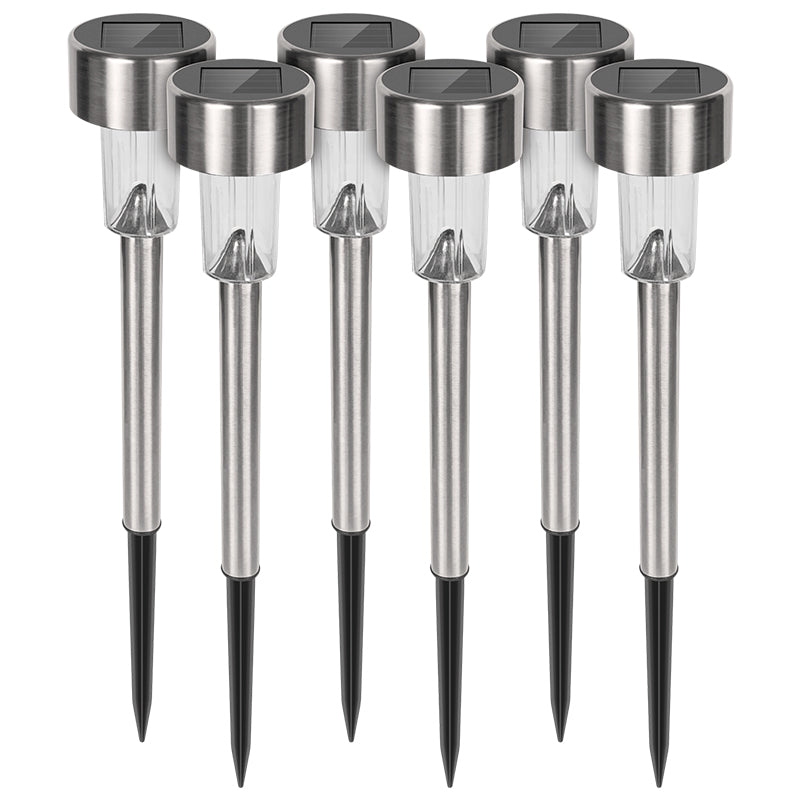 Set 6 lămpi solare de grădină cu LED alb și senzor de amurg IP44 Rebel ZAR0588