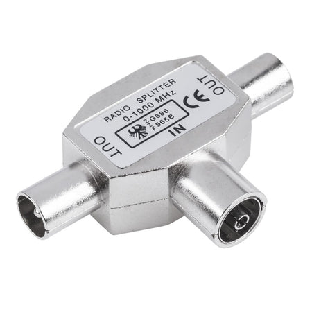 Splitter TV metalic cu 1x mamă - 2x tată, 5 - 1000 MHz ZLA0363