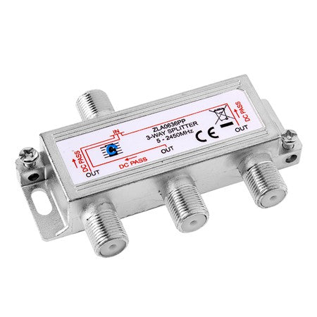 Splitter cu 3 căi power-pass 5-2450 MHz ZLA0636PP