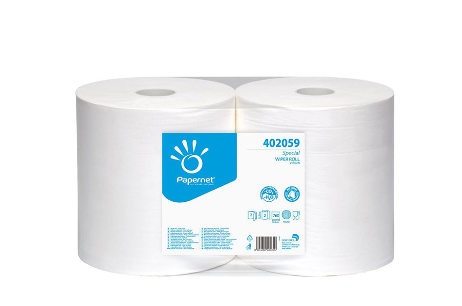 Rola Prosop Ind. Celuloza, Albastru, 360mm*190m, 3 Str, 500 Portii