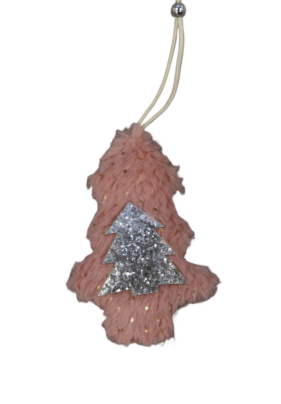 Ornament De Agatat Inima Roz Cu Argintiu, Blanita Xmas