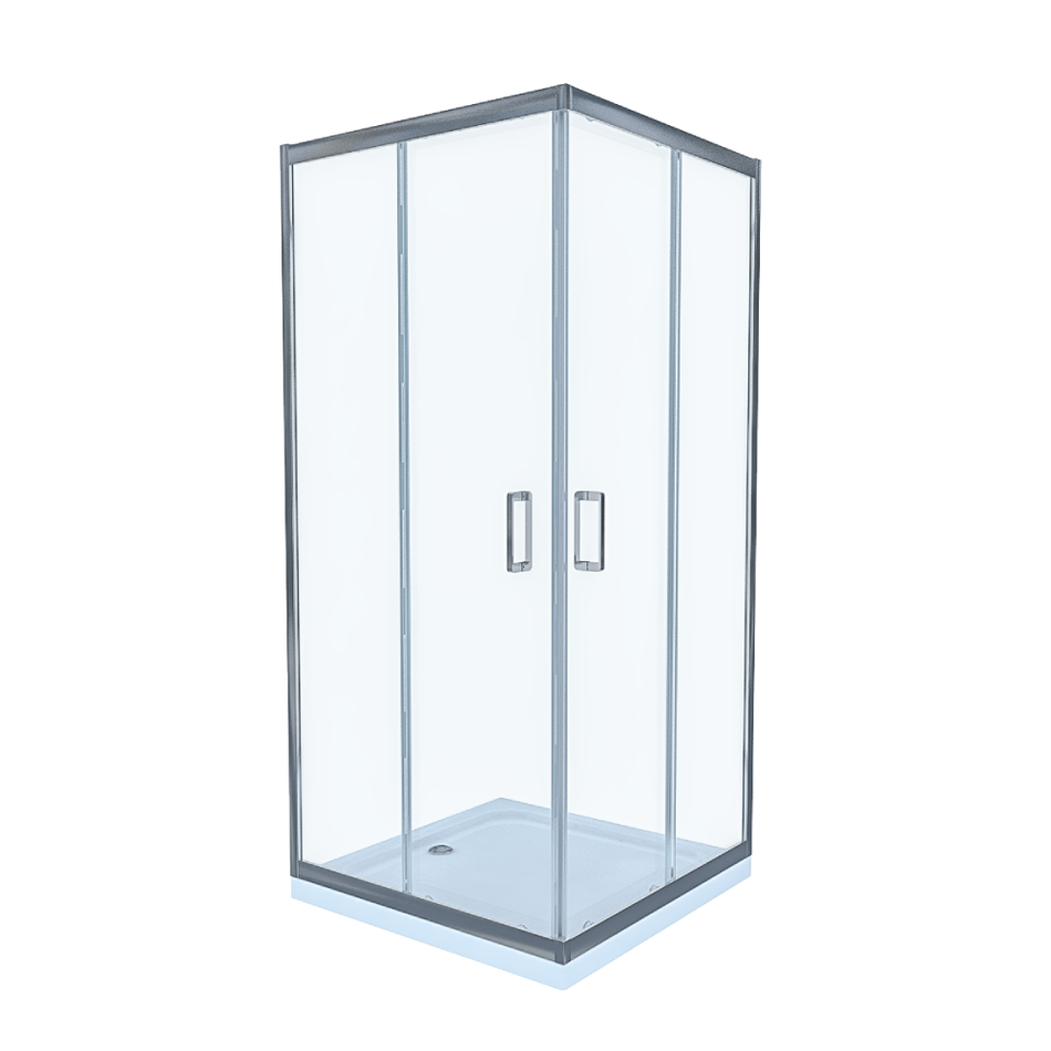 Cabina De Dus Simpla Celesta Titan, Sticla 6mm, 80x80x190cm, Crom