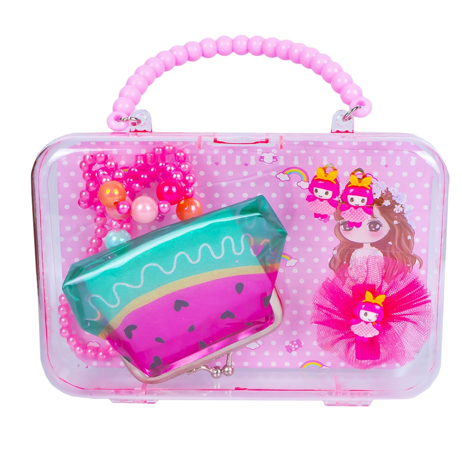 Accesorii frumusete în gentuță pentru copii - set jucărie creativă B120Z