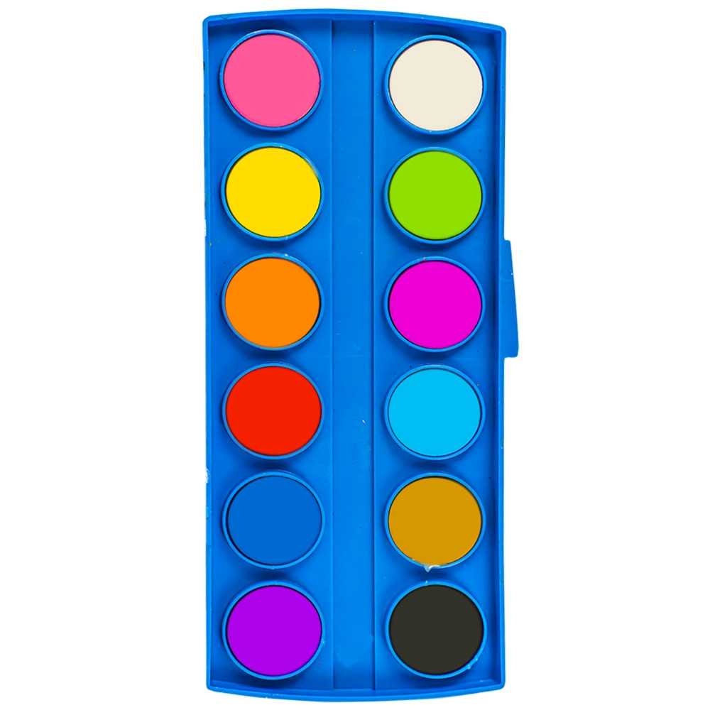 Acuarele 12 Culori, Diametru Pastila 20.3 Mm