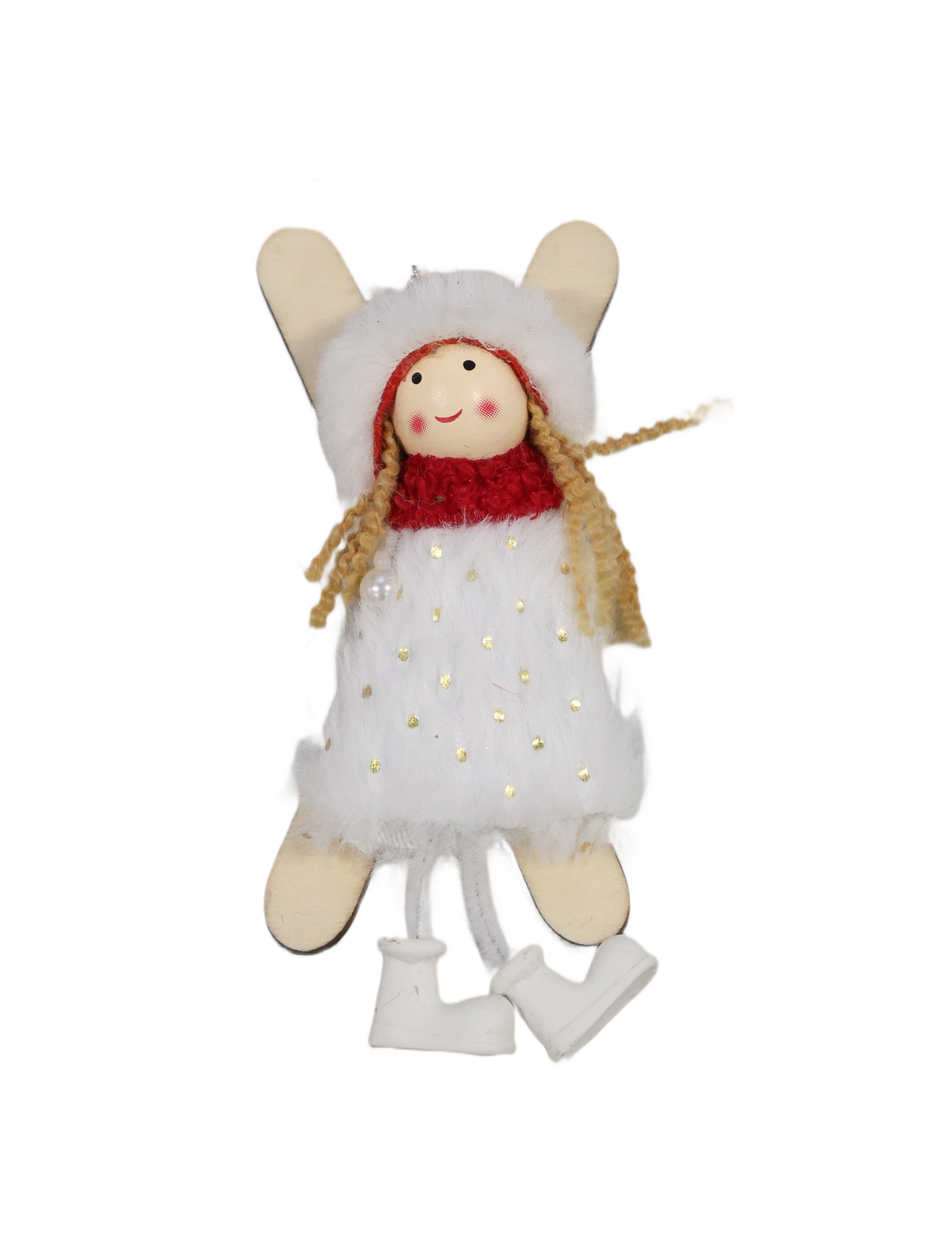 Xmas Figurina De Agatat Copii Alb/Rosu Ab