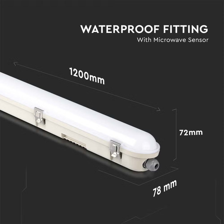 Corp Iluminat Led 36w 120cm Cu Cu Senzor Miscare 6400k