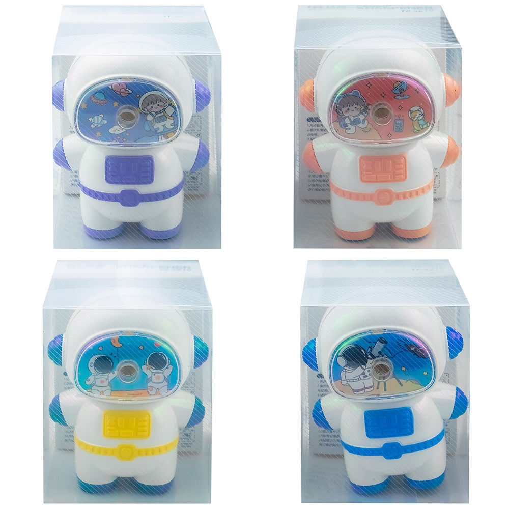 Așcuțitoare cu manivelă pentru creioane, model astronaut, cod 5810