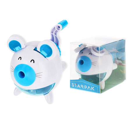 Ascuțitoare cu manivelă soricel albastră pentru creioane, STARPAK 470859
