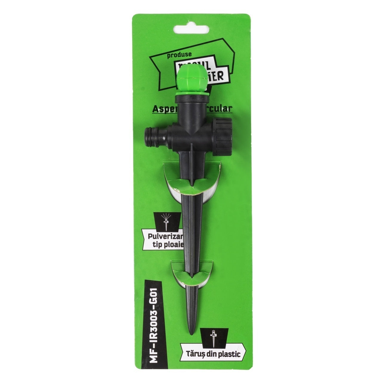 Aspersor circular pulverizare ploaie și țăruș din plastic Micul Fermier MF-IR3003-G01