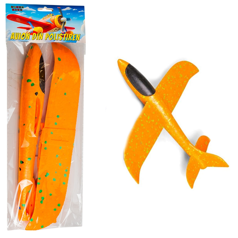 Avion Din Polistiren Cu Led, 48x47 Cm - Robentoys