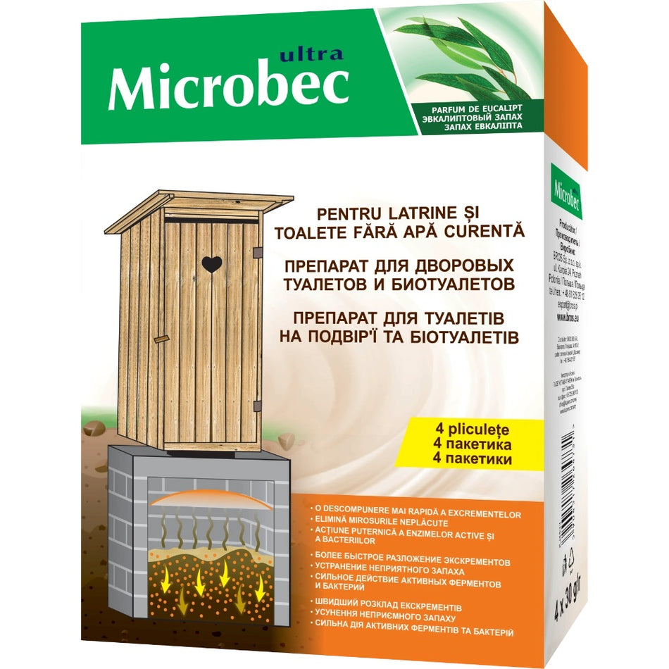 Microbec Pentru Latrine SI Toalete Fara Apa Curenta 4 X30g
