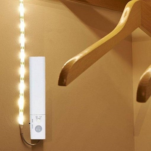 Banda V-Tac Led 2.4w 1m 4000k Senzor Miscare Alimentare Baterii 4xaaa