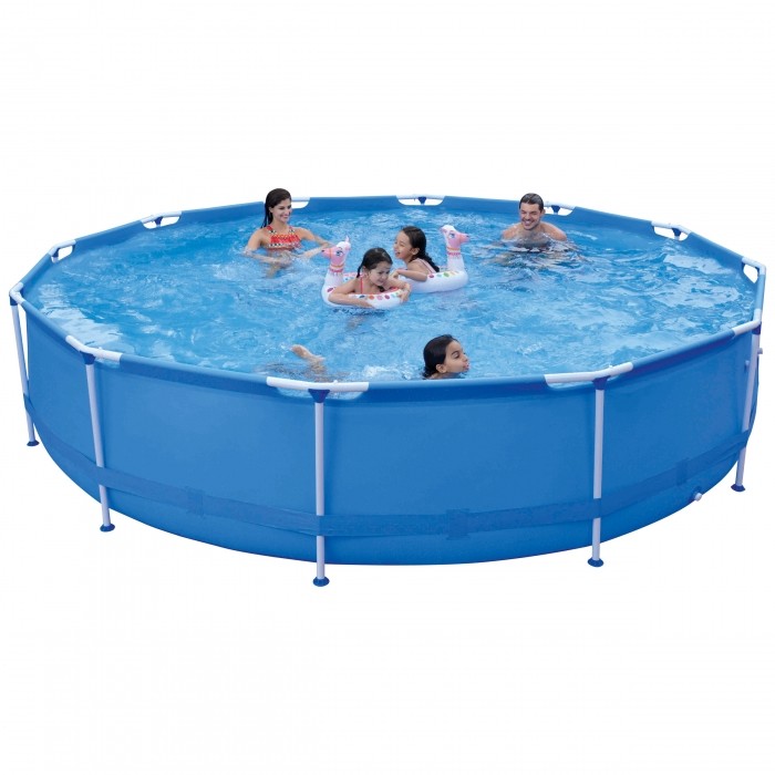 Piscină Rotundă cu Cadru Metalic , 450 x 90 cm, cu Pompă de Filtrare, 12157L
