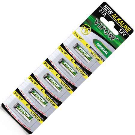 Baterie Alcalina Vipow Lr27a Blister 5 Buc