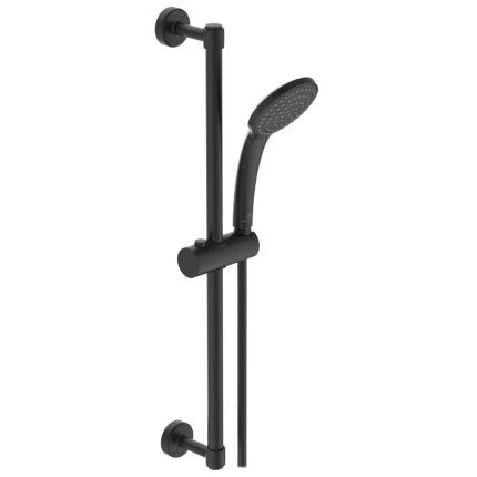 Set Dus Idealrain Soft 1 Functie 100mm Bara 600mm, Furtun 1.75m Negru