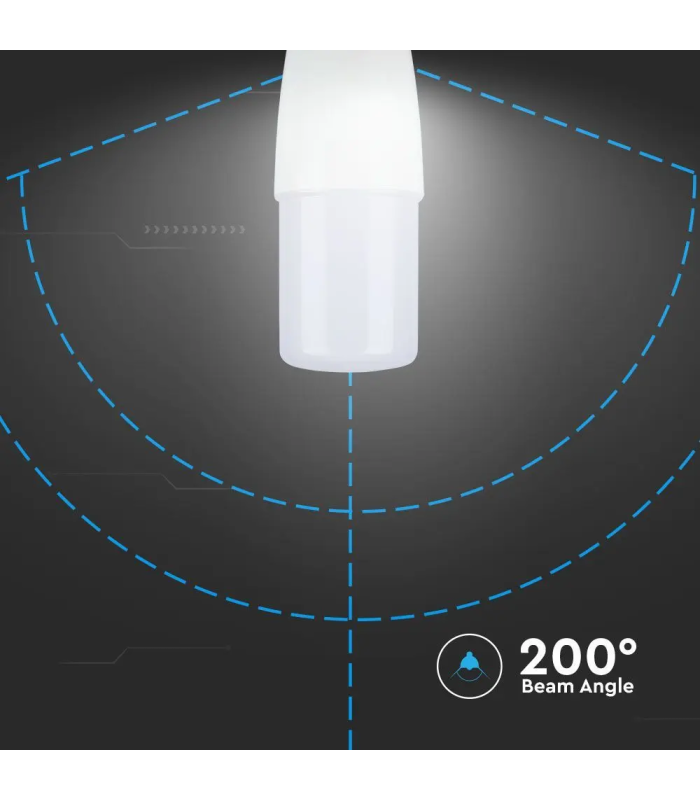 Bec Led T37 E14 7.5w 6500k Alb Rece