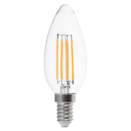 Bec LED Filament E14 Lumânare 6W Alb rece V-TAC