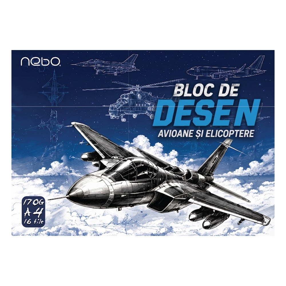 Bloc de desen A4 cu 16 file de 170 g/m² NEBO 16595/16690