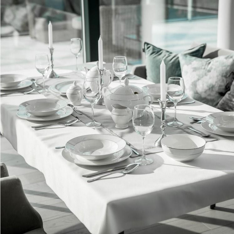 Bol Aura Silver Ambition din portelan pentru servire, diverse dimensiuni