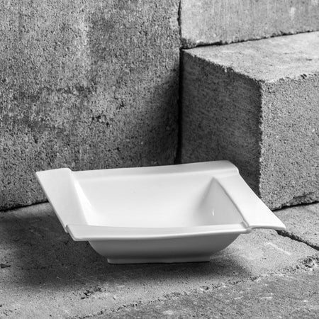 Bol 18×18 cm, porțelan alb, design modern Kubiko, rezistent mașină vase Ambition 61204
