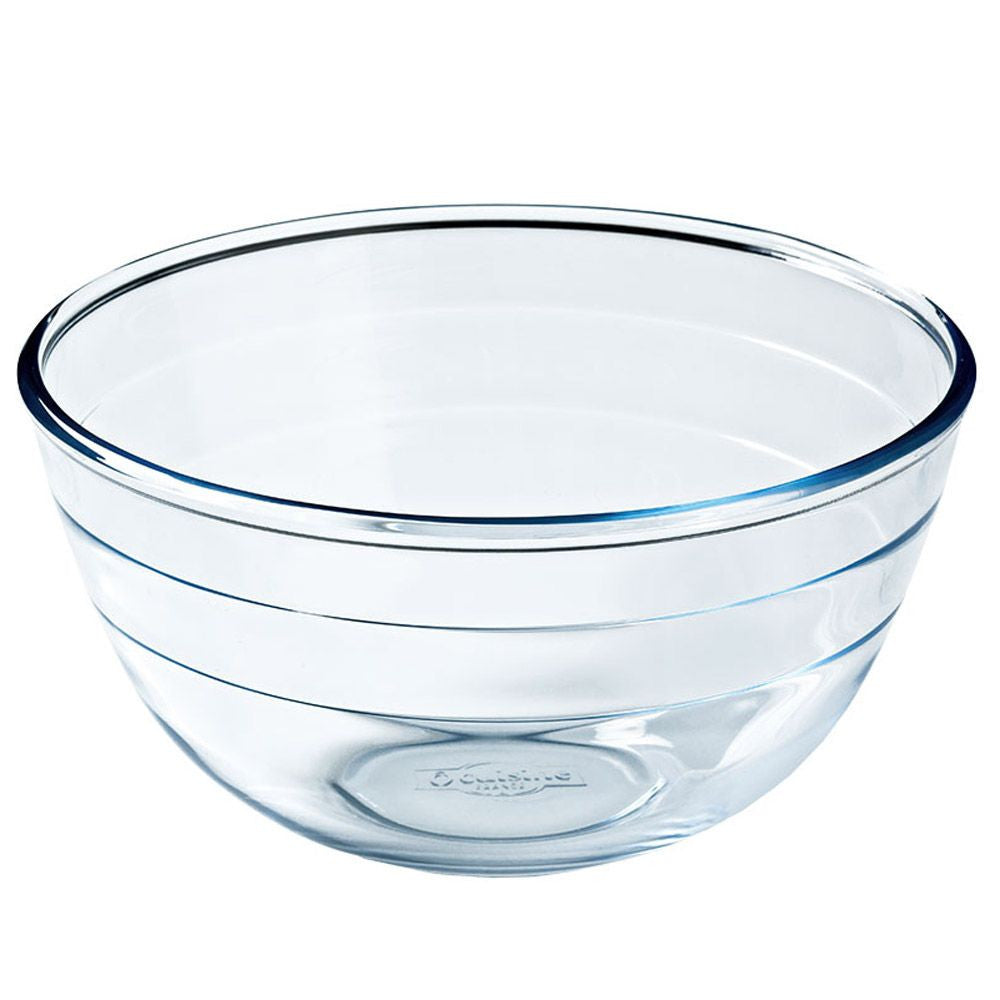 Bol mixer termorezistent din sticlă Ocuisine Glass Prepware, diferite dimensiuni și forme