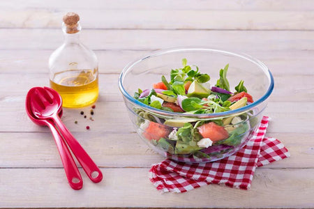Bol mixer termorezistent din sticlă Ocuisine Glass Prepware, diferite dimensiuni și forme