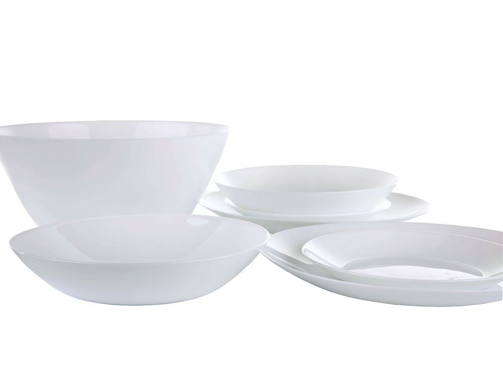 Bol sticlă albă Arcopal Zelie, pentru servire masă Horeca 18 cm