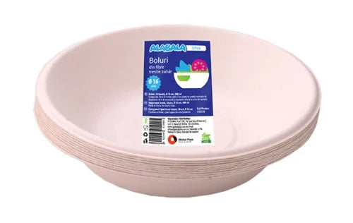 Boluri din trestie de zahăr Alabala Ultra, 10/set
