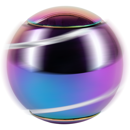 Bopster Spin Ball, Multicolor, Metalizat