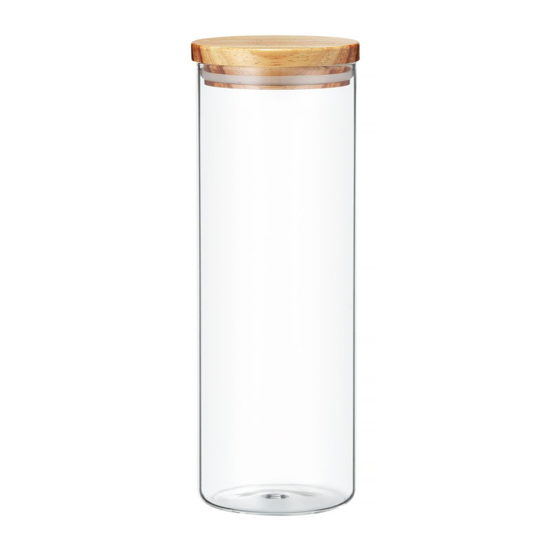 Borcan depozitare cu capac lemn Nordic Ambition, design scandinav 1800 ml