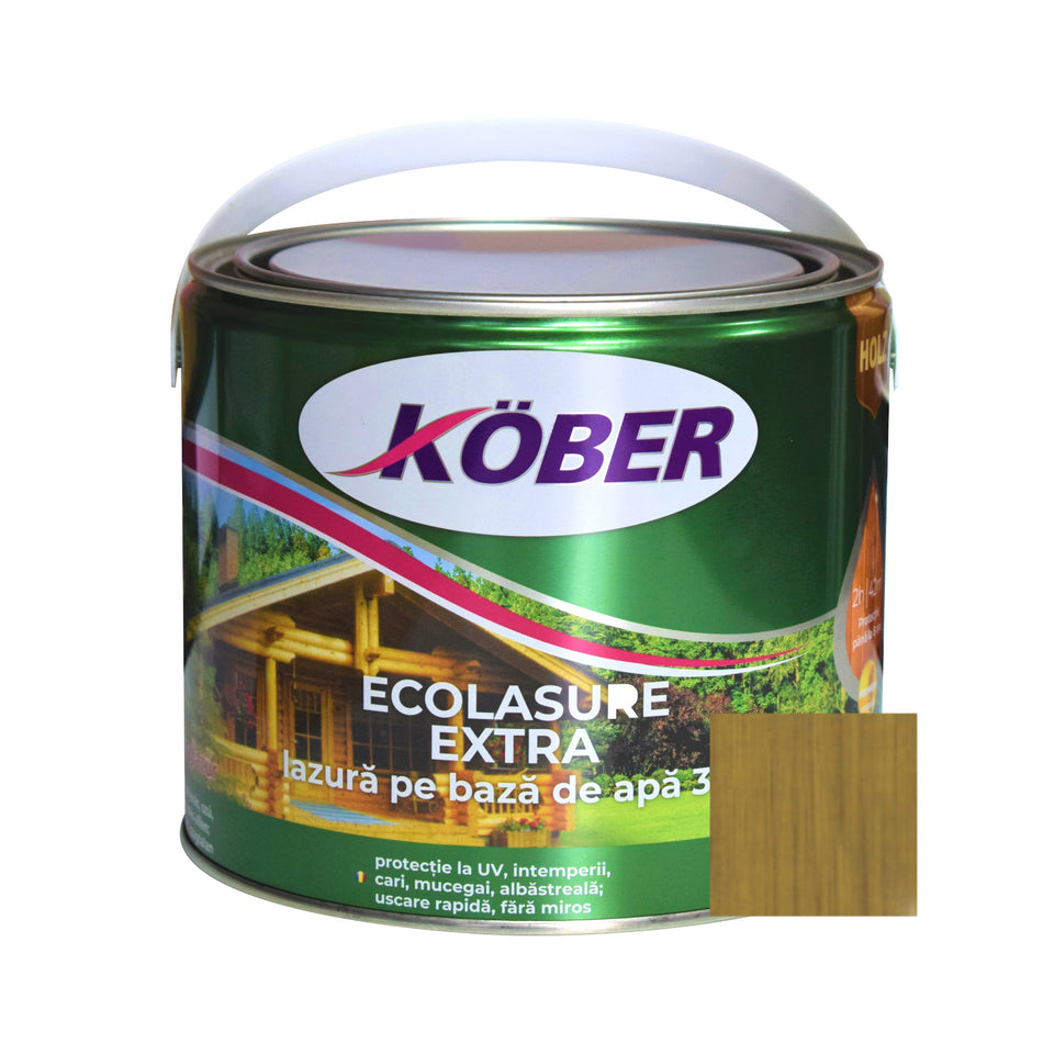 Lac / Lazura 3in1 Pt. Lemn Ecolasure Extra Nuc Pe Baza De Apa, 2.5l
