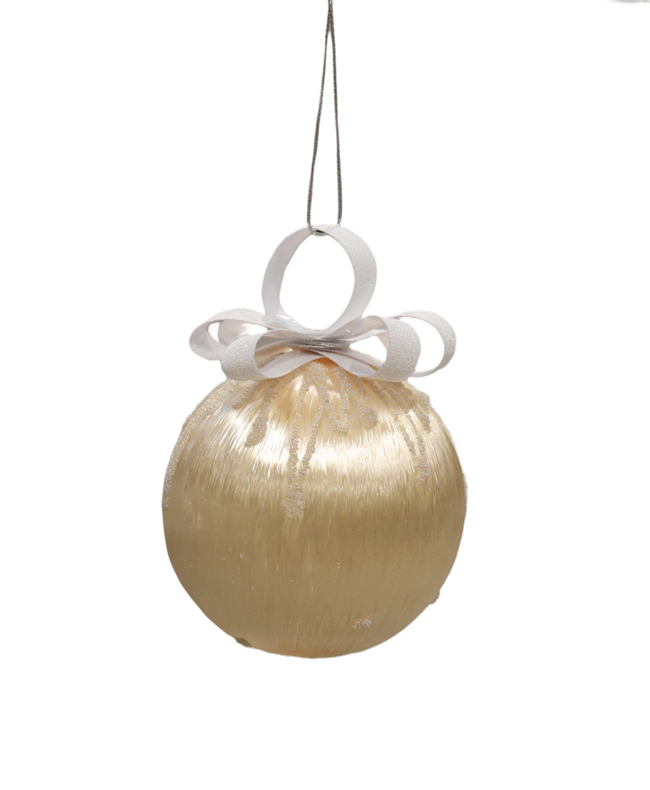 Glob Matase Cu Fundita Alba 8 Cm Pl 52117 Cw8 Xmas
