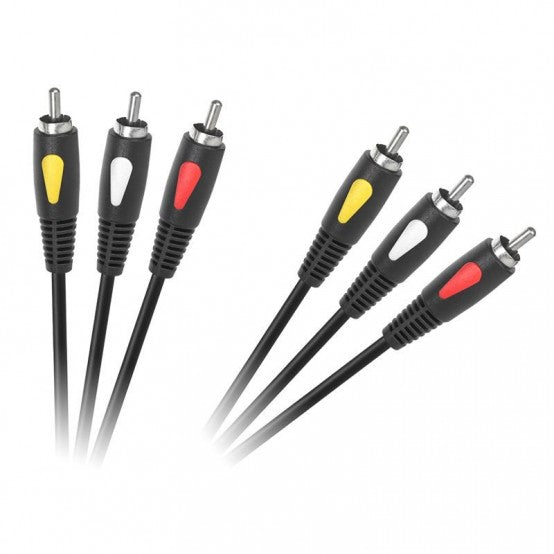 Cablu 3rca-3rca 1.0m Eco-line Cabletech