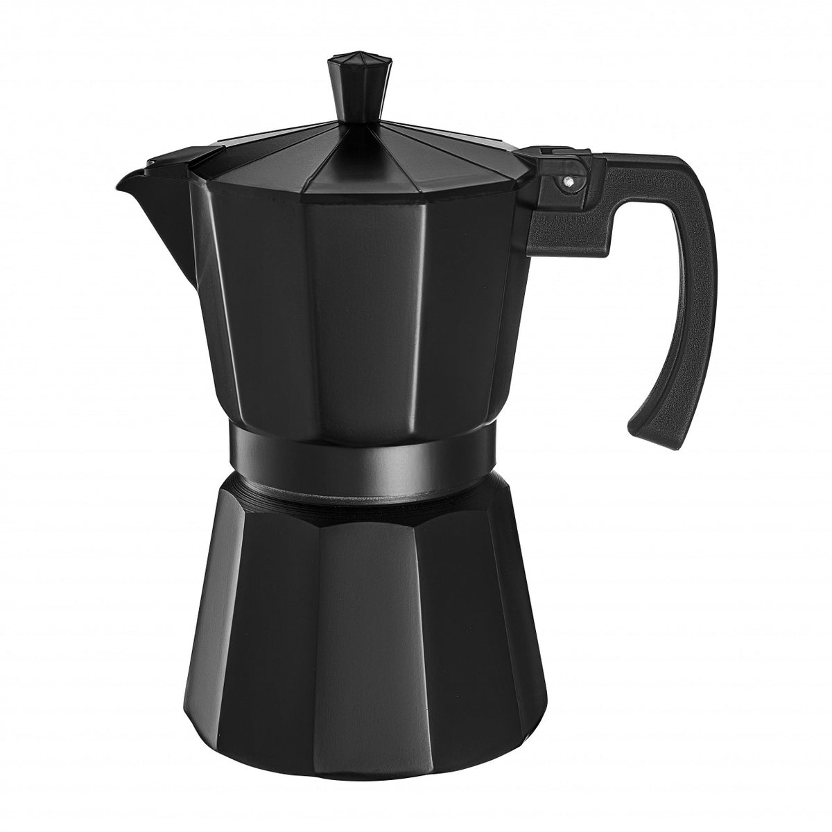 Cafetieră filtru Negra Domotti pentru espresso la aragaz, aluminiu, design modern 450 ml