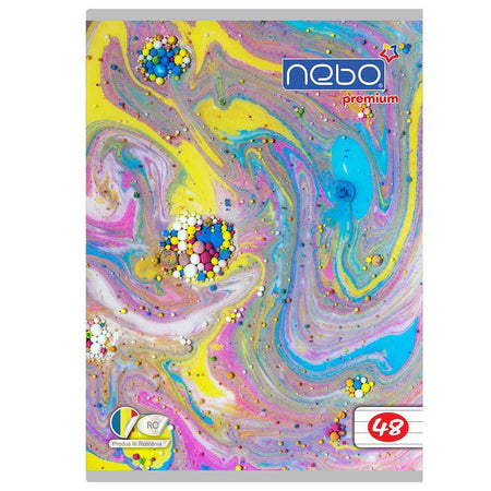 Caiet A5 48 file dictando, premium 80g, coperta lucioasă, NEBO 16512