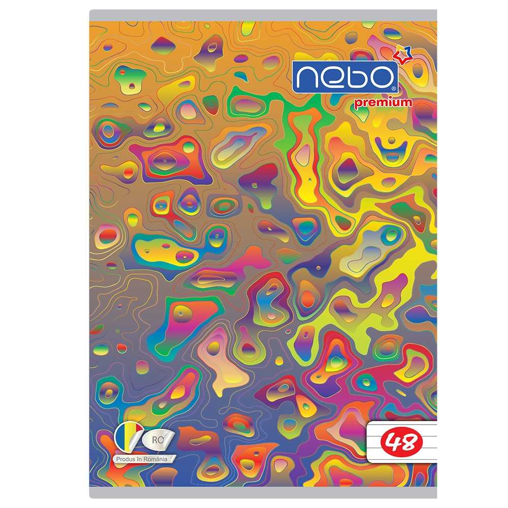 Caiet A5 48 file dictando, premium 80g, coperta lucioasă, NEBO 16512