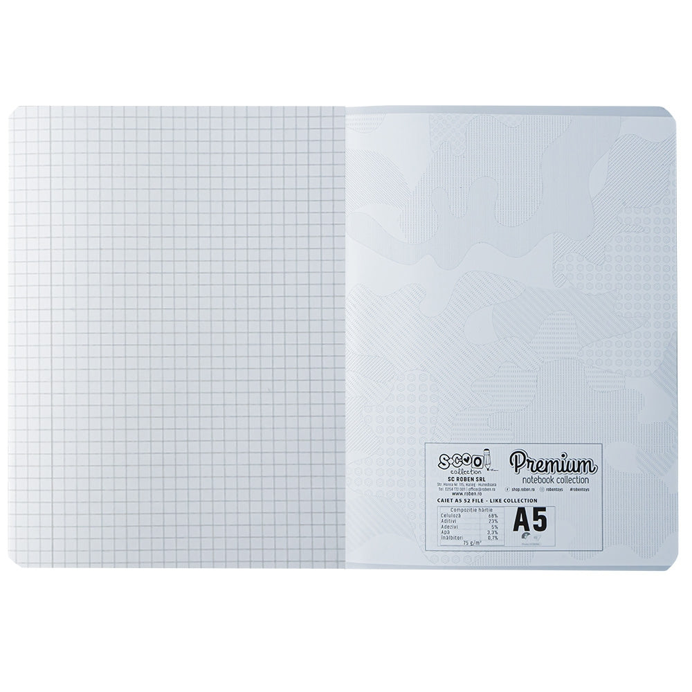 Caiet A5, 52 File Ar, Premium, 75g, Like Collection - S-cool