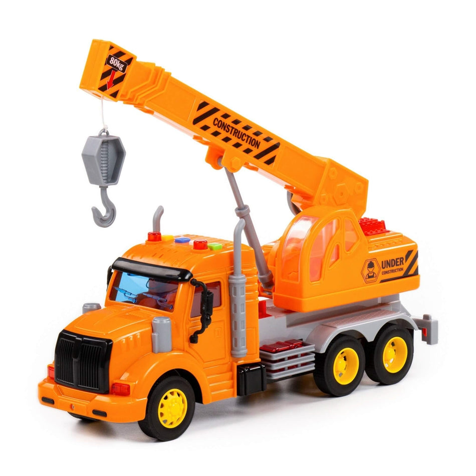 Camion Constructii+ Macara, Cu Lumina Si Sunet, 86617