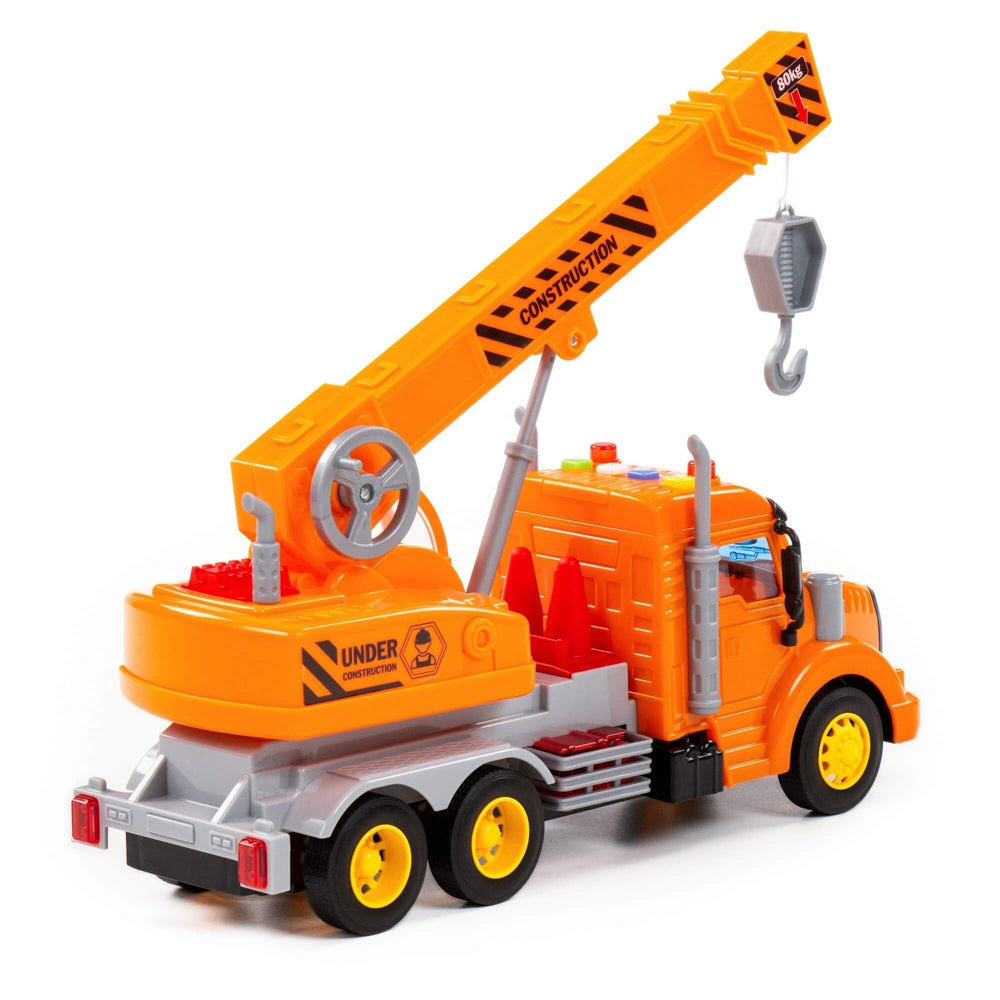 Camion Constructii+ Macara, Cu Lumina Si Sunet, 86617