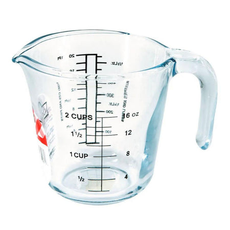 Căni termorezistente gradate Ocuisine din sticlă pentru bucătărie 500 ml