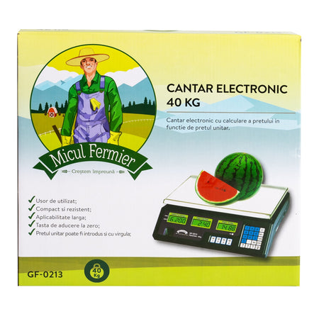 Cântar electronic Micul Fermier 40 kg cu afișaj dublu, model 1 GF-0213