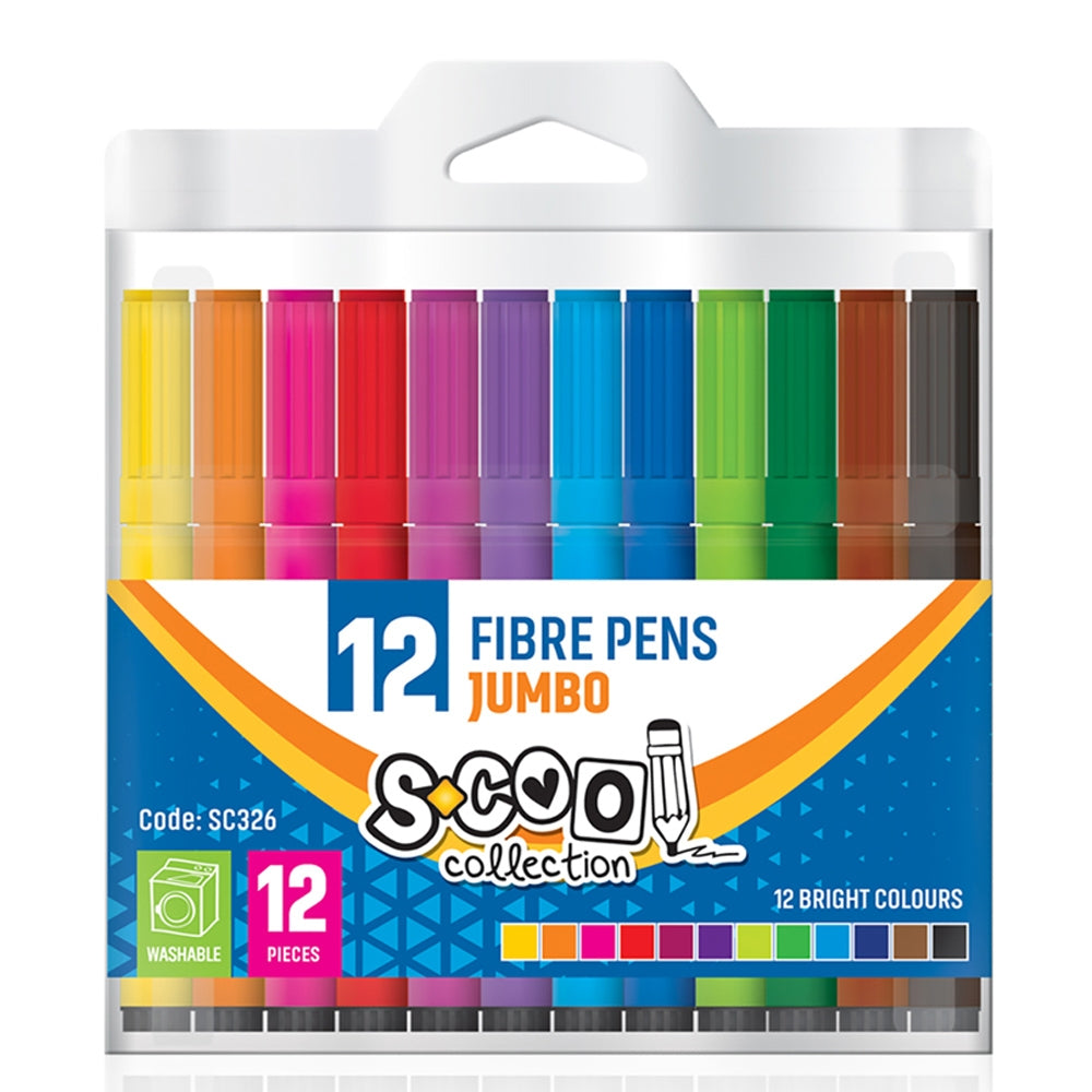 Carioca Jumbo, 12 Culori/Cut Pvc Sc326 S-Cool
