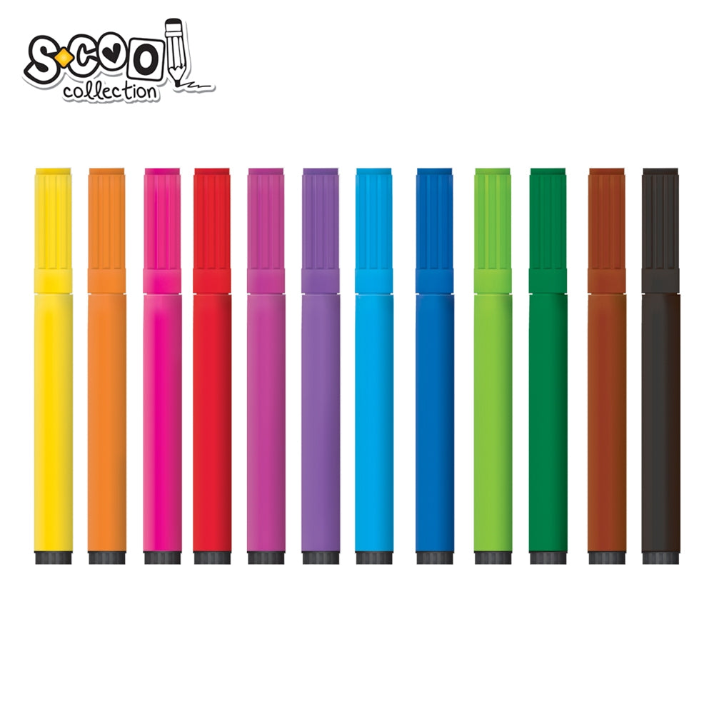 Carioca Jumbo, 12 Culori/Cut Pvc Sc326 S-Cool