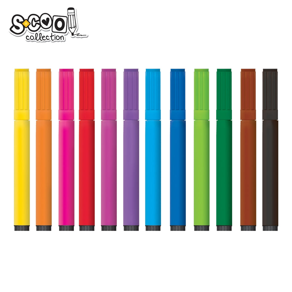 Carioca Jumbo, 12 Culori/Cut Pvc Sc326 S-Cool