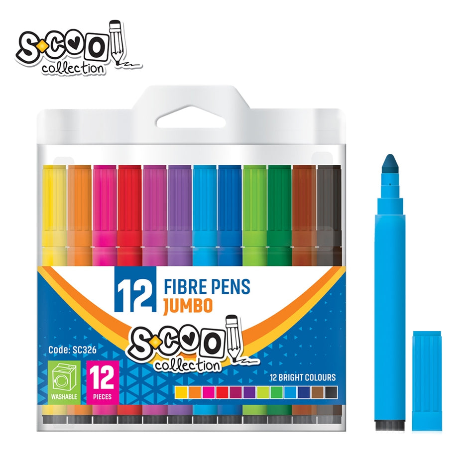 Carioca Jumbo, 12 Culori/Cut Pvc Sc326 S-Cool
