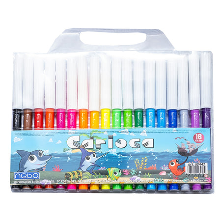 Set carioci 18 bucăți pentru școală și desen NEBO 16447