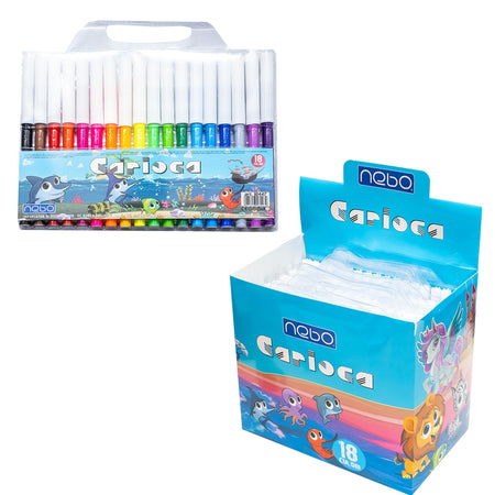 Set carioci 18 bucăți pentru școală și desen NEBO 16447