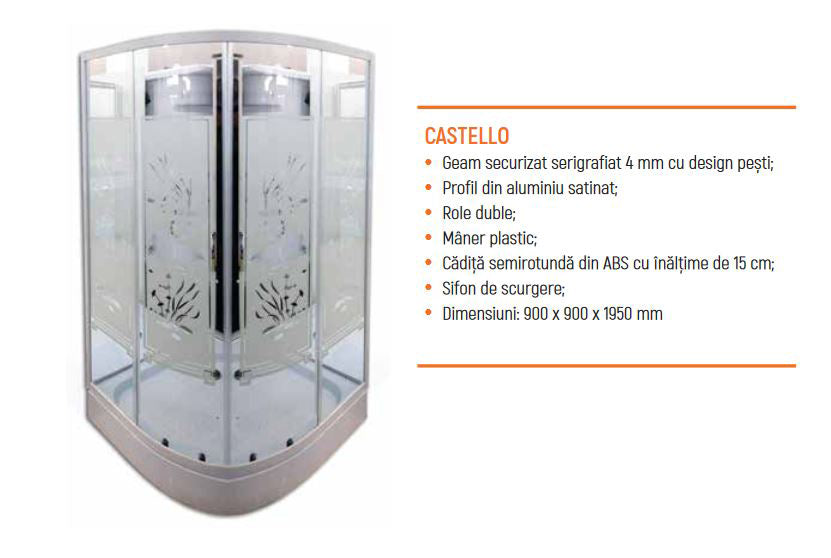 Cabina Dus Castello 900x900