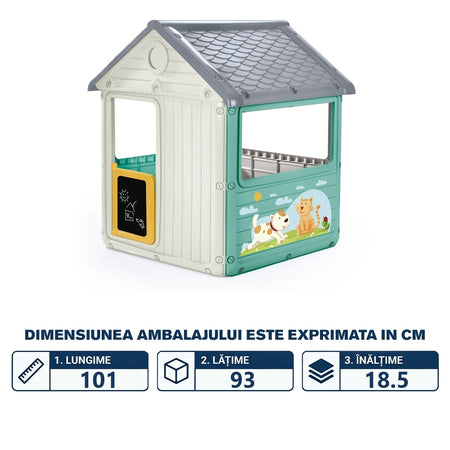 Căsuță My First House 125x100x104 cm pentru copii, rezistentă UV, DOLU 2612